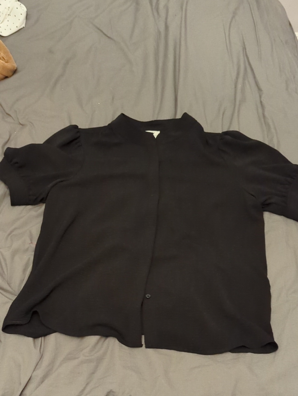 DKNY Black Short-Sleeve Top